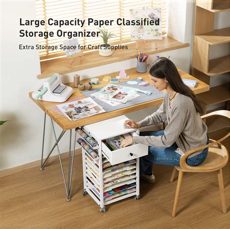 Caydo 12x12 Scrapbook Paper Organizers And Storage Table 10 Tier