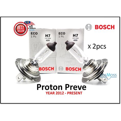 Pcs Bosch Headlamp Headlight H Light Bulb For Proton Preve