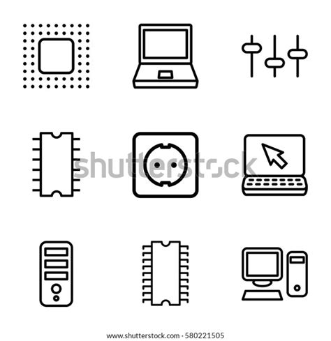 Tech Vector Icons Set 9 Tech Stock Vector (Royalty Free) 580221505 ...