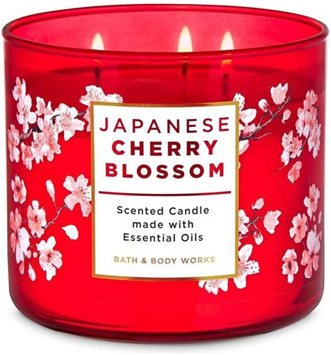 Bath And Body Works JAPANESE CHERRY BLOSSOM 3 Wick Candle 14 5 Ounce