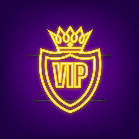 Premium Vector Gold Vip Label Neon Sign On Black Background Vector Stock Illustration