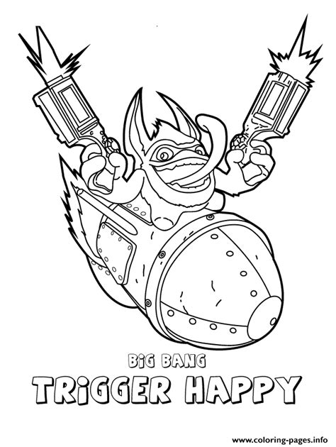 Skylanders Swap Force Tech Big Bang Trigger Happy Coloring page Printable