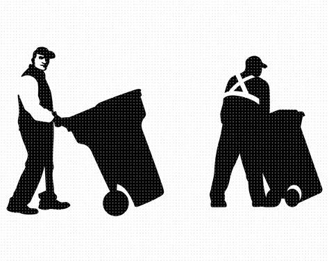 Sanitation Worker Clipart Black And White