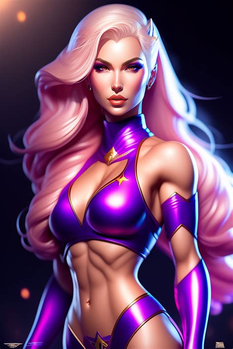 Lexica Blonde Female Superhero Psylocke Full Body View Highly