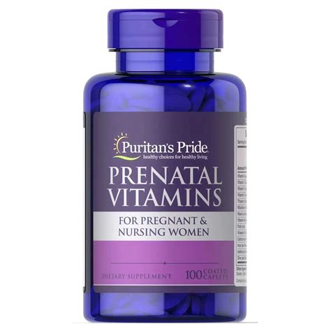 Vitaminas Prenatales Y Pos Natales Tabletas Puritans Pride Para