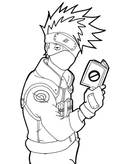 Kakashi Y Naruto Para Colorear Imprimir E Dibujar Coloringonlycom