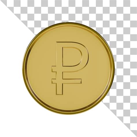 Premium Psd Ruble Gold Coin D Icon