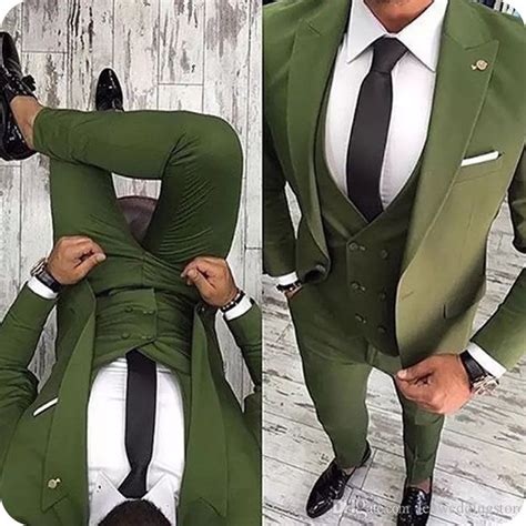 Dark Hunter Green Men Suits For Wedding Suits Evening Dress Blazer