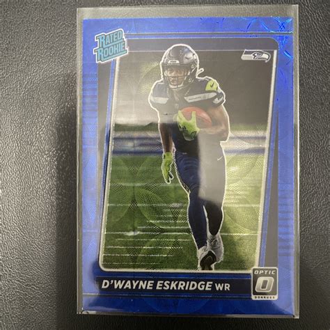 DWayne Eskridge Rookie 2021 Donruss Optic Rated Rookie 219 Blue Scope