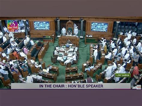 Lok Sabha Adjourned Till 2 Pm Amid Sloganeering By Oppn Mps On Issues