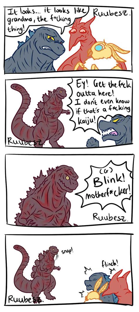 Two Comics With Different Types Of Godzillas