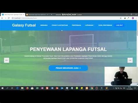 Halaman Website Aplikasi Website Penyewaan Lapangan Futsal Youtube