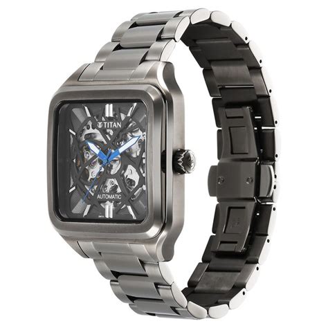 Buy Online Titan Shaped Automatics Anthracite Dial Automatic Stainless ...