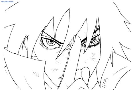 Sasuke Rinnegan Pages Coloring Sketch Coloring Page