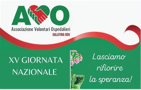 Sabato La Xv Giornata Nazionale Dell Associazione Volontari Ospedalieri