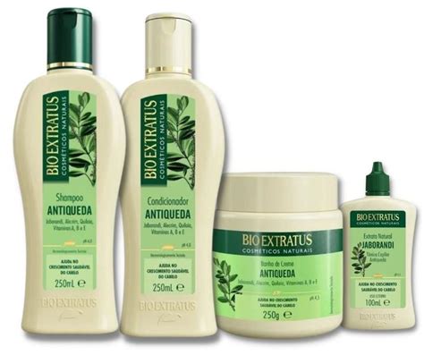 Kit Shampoo Cond Banho De Creme Extrato Ml Jaborandi Bio Extratus