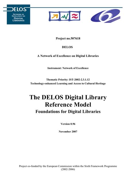 Pdf Reference Model For Digital Library Management Systems