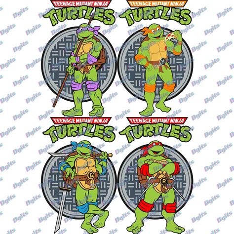 Cartoon TMNT High Definition Images 300dpi Etsy