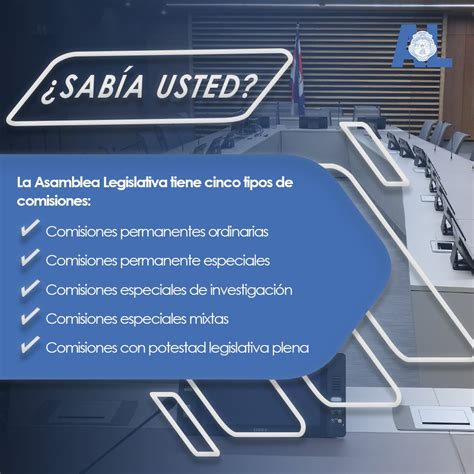 Asamblea Legislativa On Twitter Estos Son Los Tipos De Comisiones Que