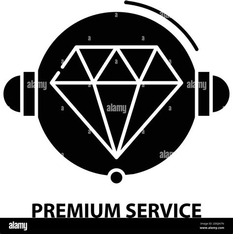 Premium Service Sign Icon Black Vector Sign With Editable Strokes