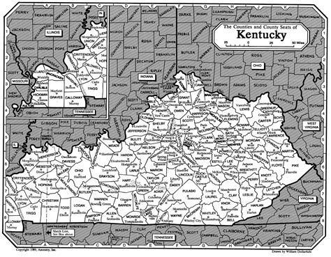 Kentucky County Map With Roads