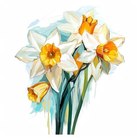 Premium Photo | Daffodil Flowers Beautiful painting about Daffodil Flowers