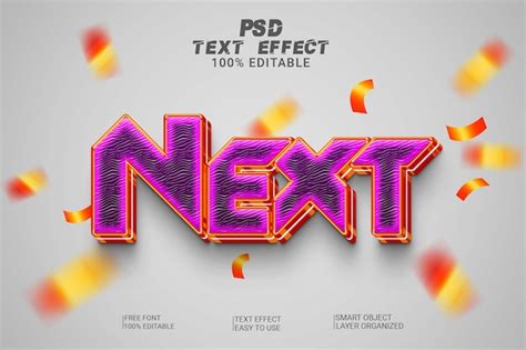 Premium Psd Psd Creative Next Text Style Effect