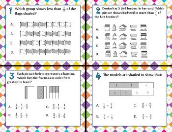 H Comparing Fractions Task Cards By Cownting In Fourth Tpt