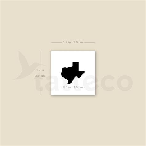 Texas Map Temporary Tattoo - Set of 3 – Tatteco