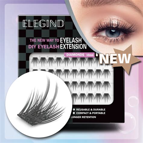 Elegind Diamonds Diy Cluster Lashes Mink Long Spikes Soft Lash