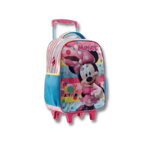 Mochila Escolar Minnie Rosa Rodas Tam Xeryus Xeryus