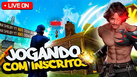 FREE FIRE AO VIVO JOGANDO INSCRITOS CS RANK CÓDIGO DE EQUIPE