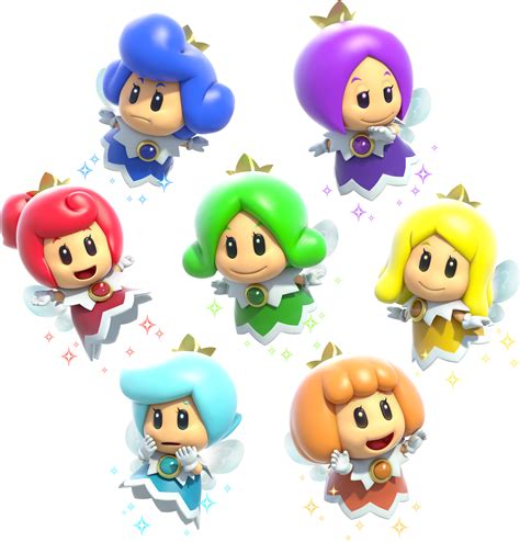 File Fairy Group Artwork Super Mario 3d World Png Super Mario Wiki