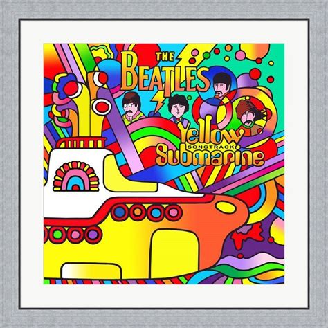 The Beatles Yellow Submarine By Howie Green Framed Art Print Wall