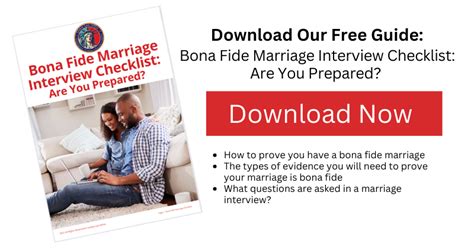 Bona Fide Marriage Interview Checklist Free Guide Godoy Law Office