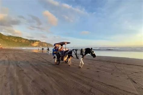 Menikmati Pesona Matahari Terbenam Pantai Parangtritis Di Antara