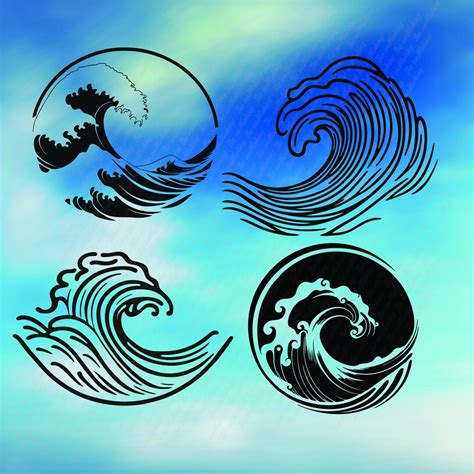 Waves Svg Beach Waves Svg Ocean Svg Summer Svg Ocean Waves Svg Waves