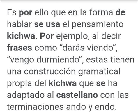 Por Que Algunas Palabras Del Kichwa Se Usan En El Castellano