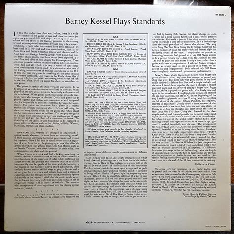 Barney Kessel Kessel Plays Standards Vinyl Blue Sounds