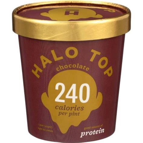 Halo Top Chocolate Light Ice Cream 16 Fl Oz Pint 1 Pt Smiths Food