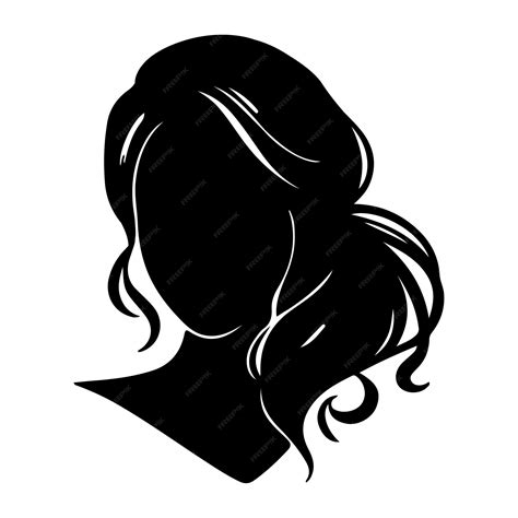 Premium Vector | Side face girl silhouette vector illustration