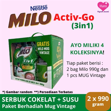 Jual Milo In Active Go Paket Pormo Mug X G Minuman Serbuk