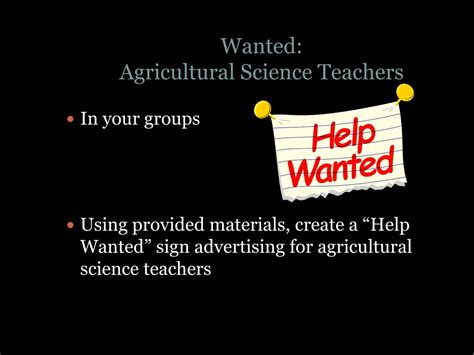 Ppt Being An Agricultural Science Teacher Powerpoint Presentation