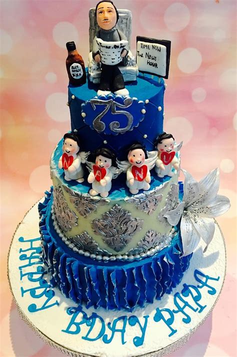 75th birthday cake - Decorated Cake by Aakanksha - CakesDecor