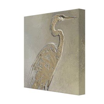 Metal Blue Heron Canvas Print | Zazzle