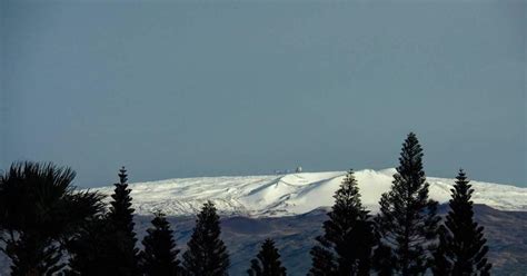 Stunning snow-blanketed Hawaii