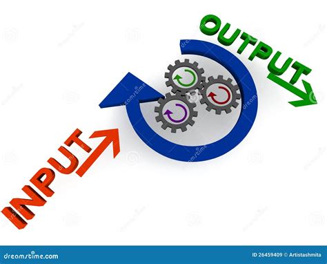 Het Procesoutput Van De Input Stock Illustratie Illustration Of