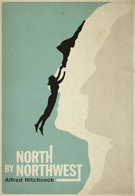 North By Northwest By Eva Zorzo Movie Poster Tribute To Hitchcock