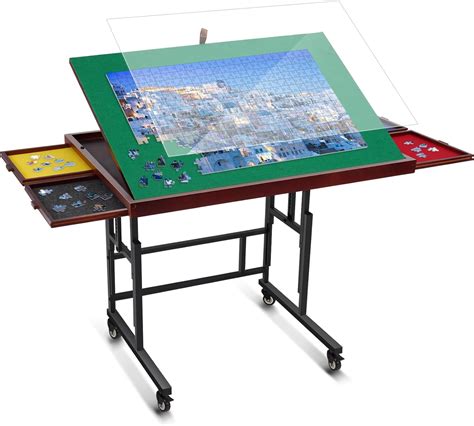 Pieces Puzzle Table With Legs X Portable Puzzle Table With