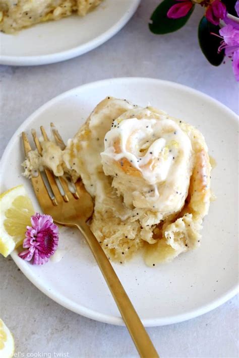 Lemon Poppy Seed Sweet Rolls Dels Cooking Twist